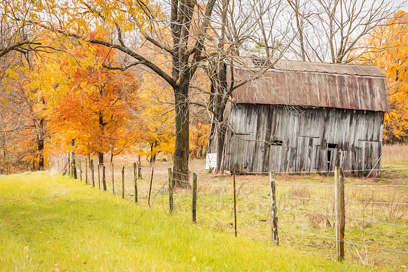 Leaning Old Barn
