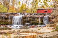Upper Falls & Covered Bridge, Cataract Falls State Park